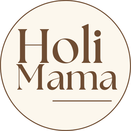 New logo rond fond beige Holimama