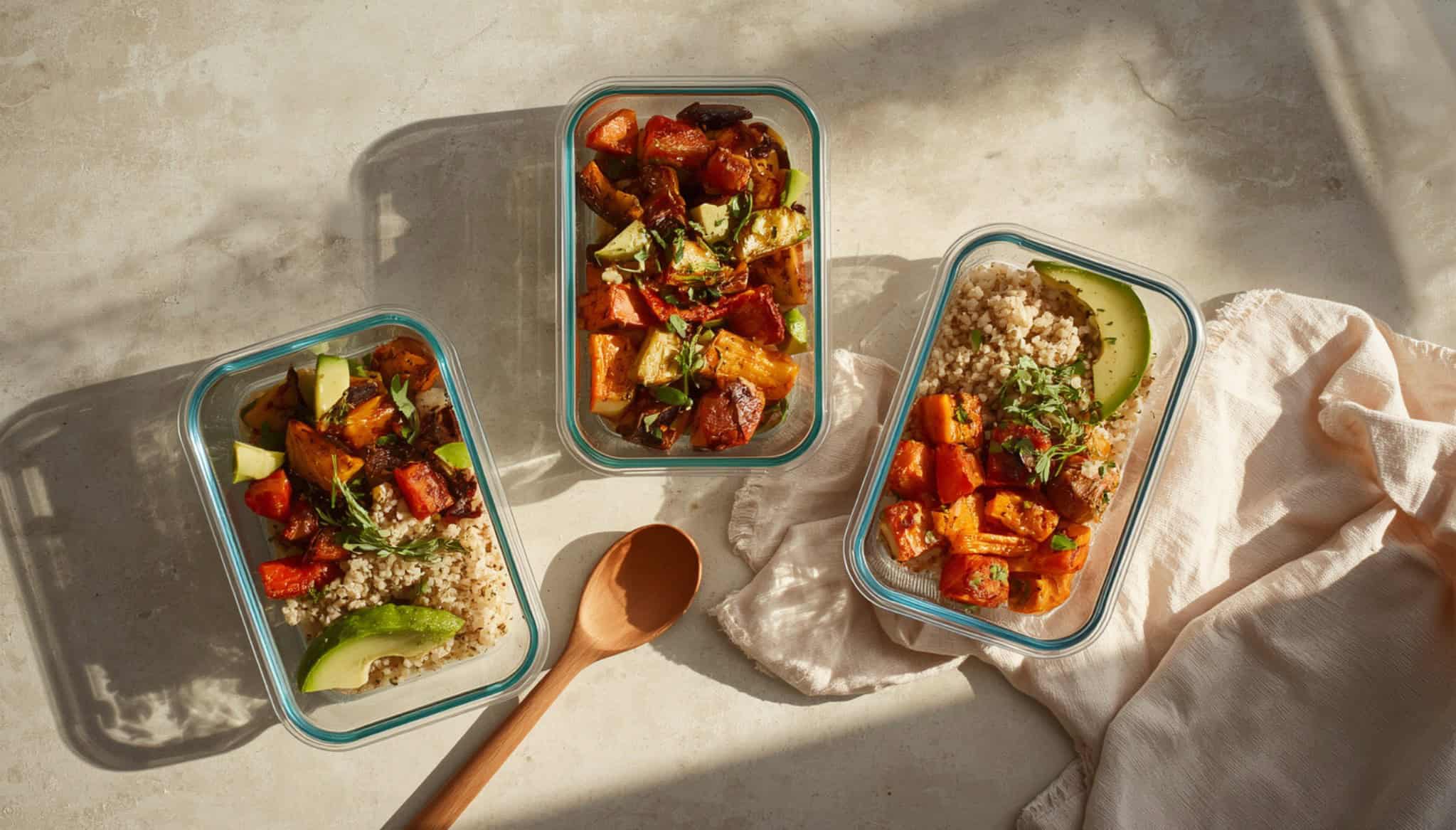 Batch cooking post-partum : repas sains préparés et prêts à congeler en lunch box — holi-mama