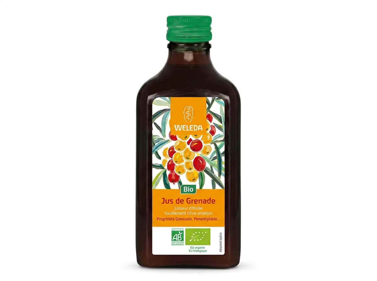 Jus d'argousier bio, source naturelle de vitamine C, holi-mama
