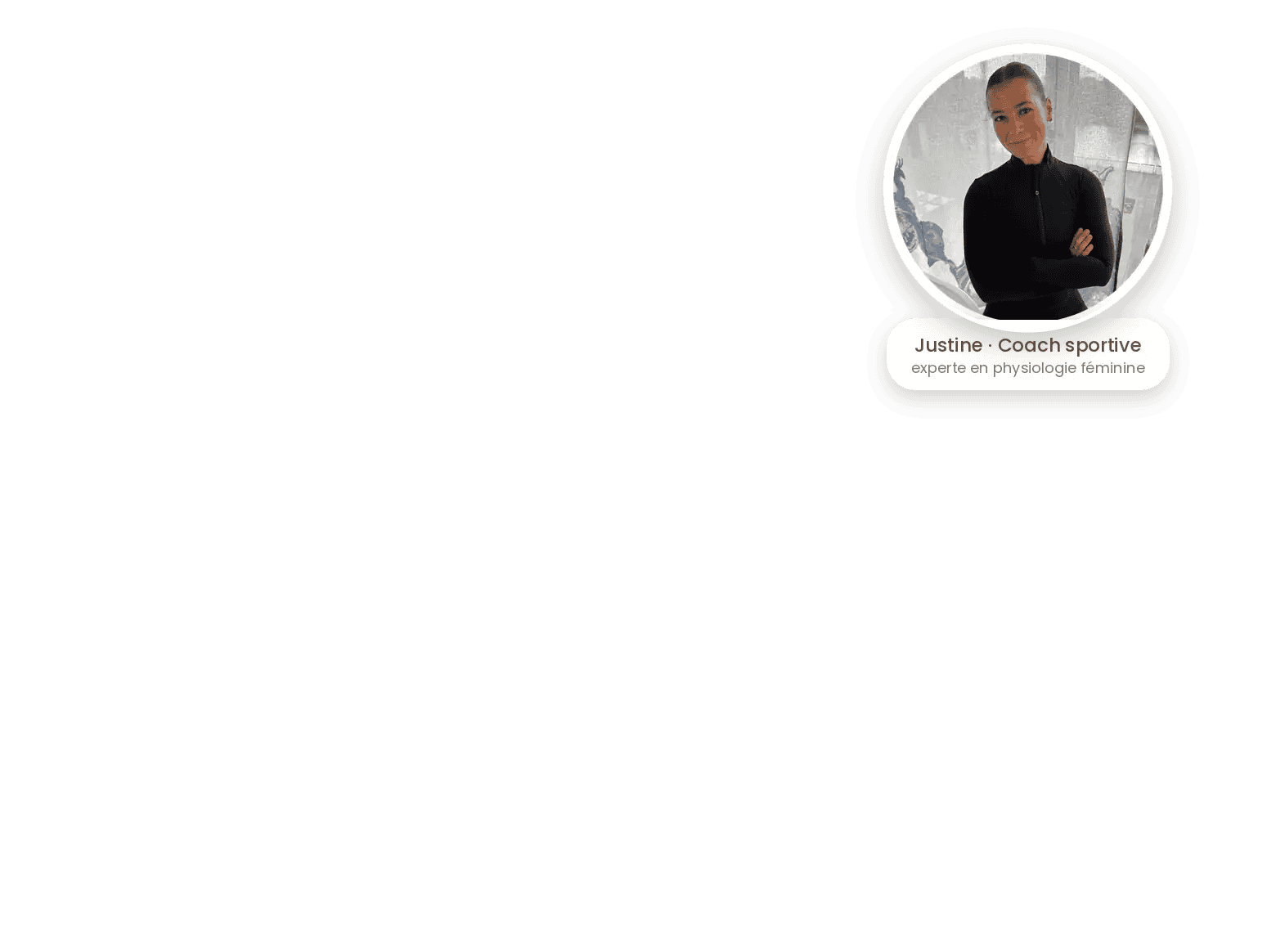 Justine Legname, coach sportive experte en physiologie feminine